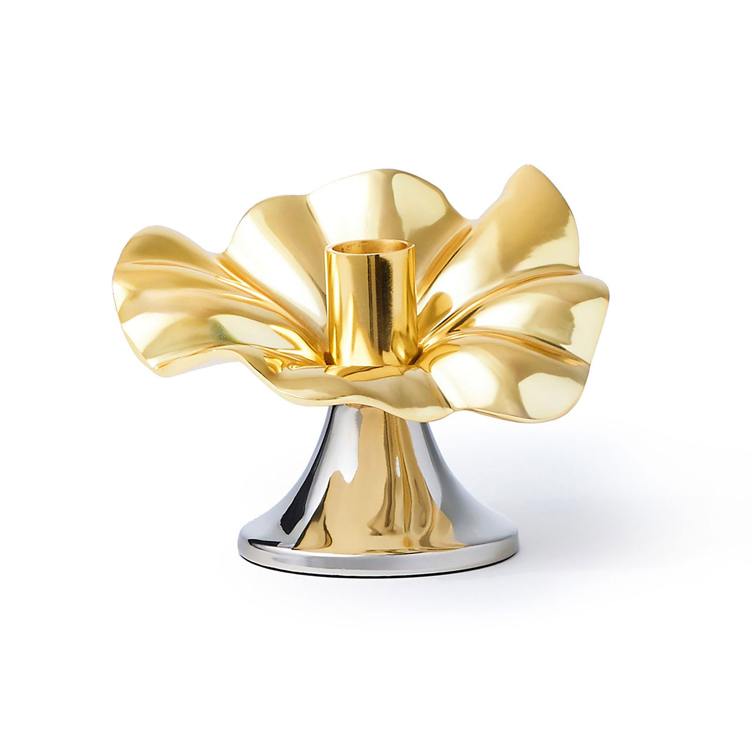 Godinger Small Flower Cadl Holder Gold 50584, 028199505847