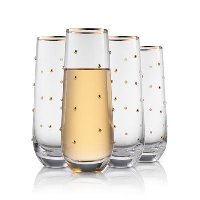 Godinger Celebrate Stemless Flutes Set 2 Go 29900, 028199299005