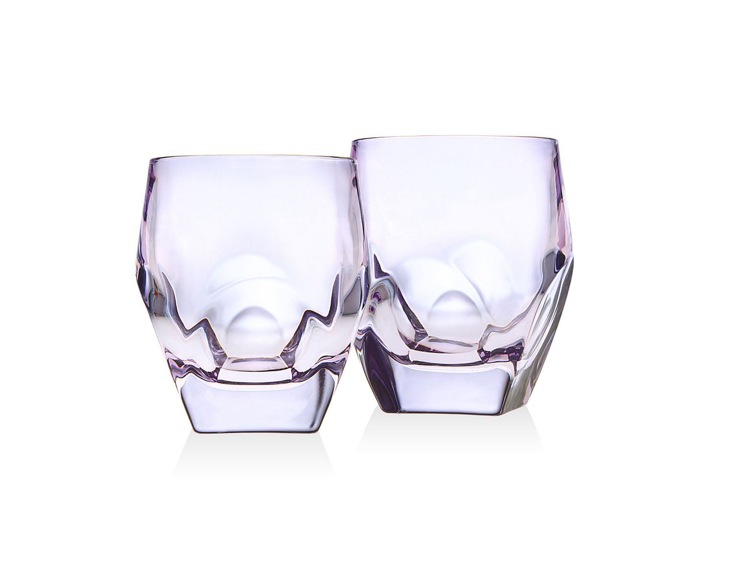 Godinger Stockholm Amethyst Set of 2 Double Old Fashioned Glass 12oz 48939