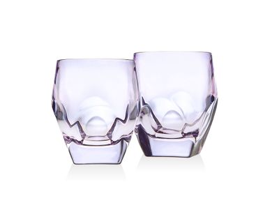 Godinger Stockholm Amethyst Set of 2 Double Old Fashioned Glass 12oz 48939