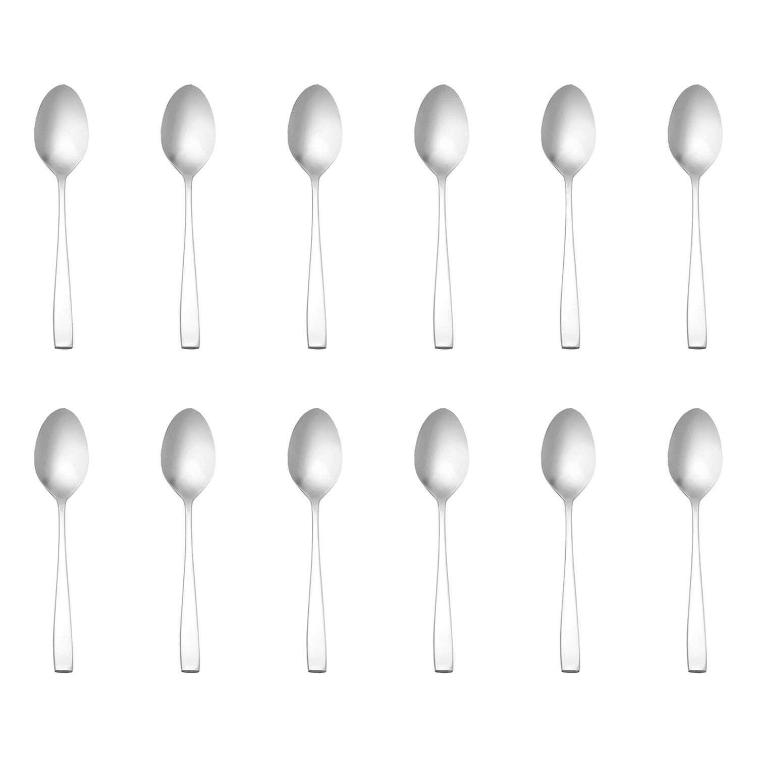 Godinger 12 Piece Chisel Mat Teaspoon 43059, 028199430590