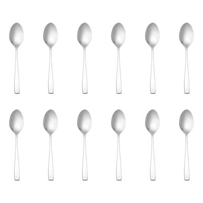 Godinger 12 Piece Chisel Mat Teaspoon 43059, 028199430590