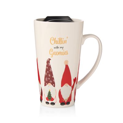 Godinger 18 oz Gnomies Travel Mug 16105, 028199161050