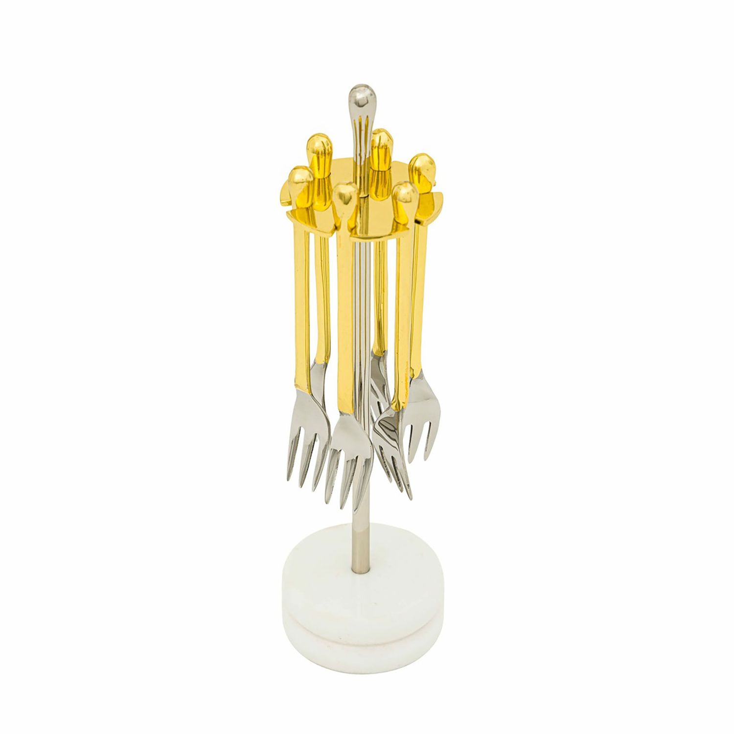 Godinger Droplet Set of 6 Forks on Stand 51327, 028199513279