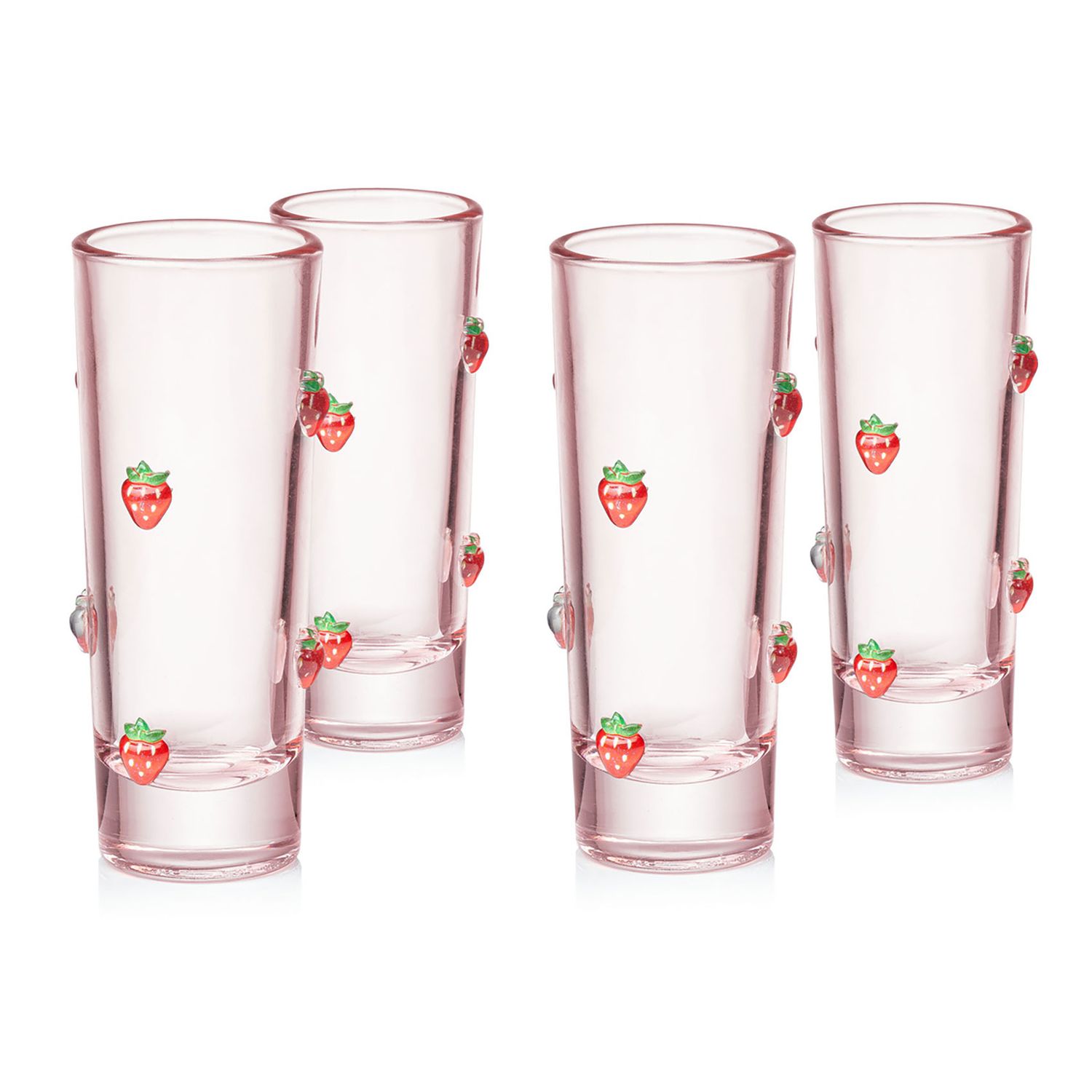 Godinger Strawberry Set of 4 Shooters 21981, 028199219812