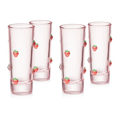 Godinger Strawberry Set of 4 Shooters 21981, 028199219812