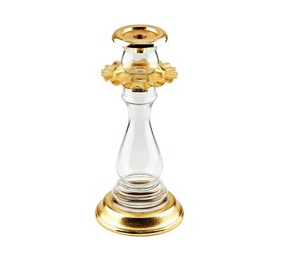 Godinger Gold Ripple 14 Candle Holder 95656, 028199956564
