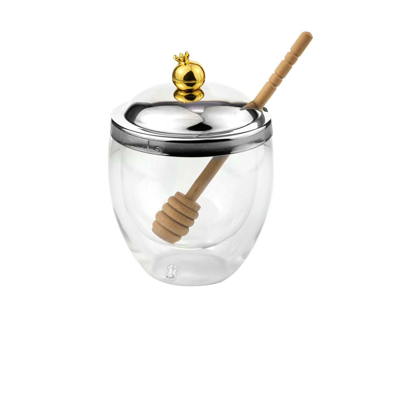 Godinger Double Wall Honey Dish Pomeg 96422, 028199964224