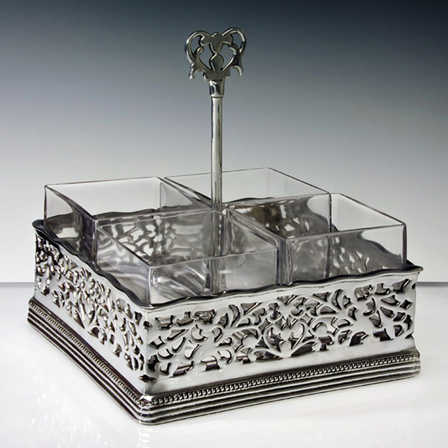 Godinger Open Work Flatware Holder 8439, 028199084397