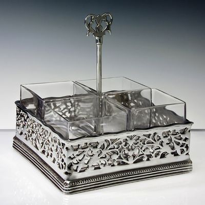 Godinger Open Work Flatware Holder 8439, 028199084397