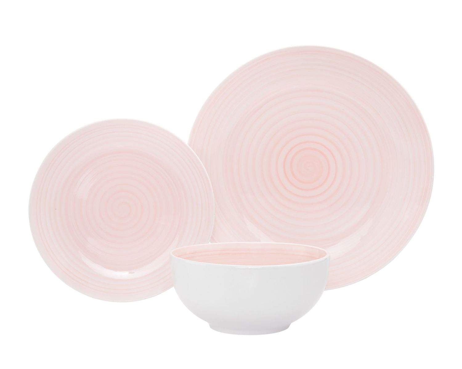 Godinger Spiral Pink 12 Piece Porcelain 70421, 028199704219