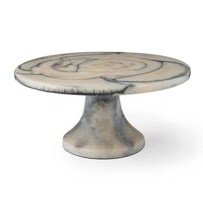 Godinger Lucente Matte Cake Plate Grey 51097, 028199510971