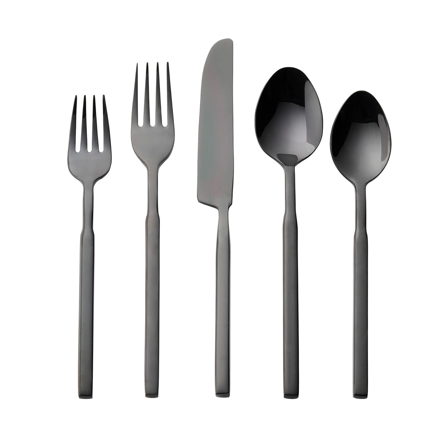 Godinger 18/10 Cubit Mirror Black 20 Piece 84224, 028199842249