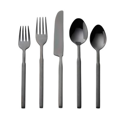 Godinger 18/10 Cubit Mirror Black 20 Piece 84224, 028199842249