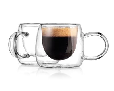 Godinger Alesia Double Wall Espresso Set of 2 2.5 oz 27388, 028199273883
