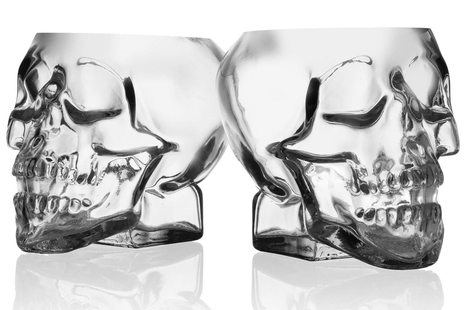 Godinger Set of 2 Skull Double Old Fashioned Glass 27417, 028199274170
