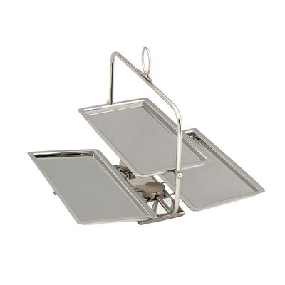 Godinger Rect Foldable 3 Tier Stand Silver 50864