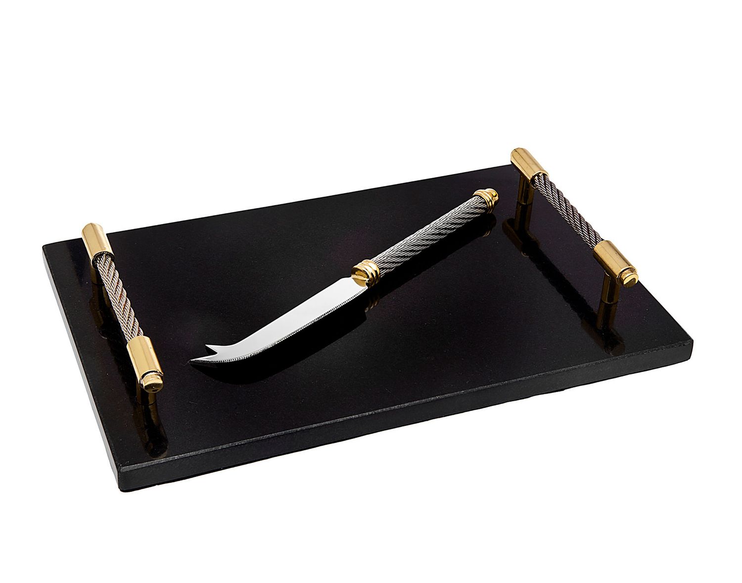 Godinger Cable Marble Cheese Board/knife 82313, 028199823132