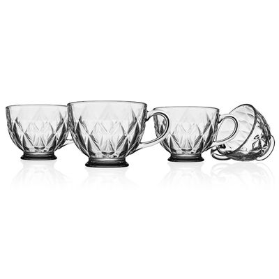 Godinger Set of 4 Diamond Mug Set 29293, 028199292938