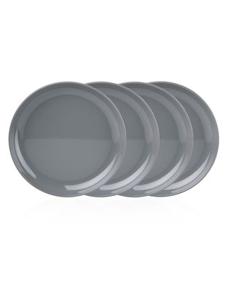 Godinger Set of 4 Stack Appetizer Plate Grey 8 Inch 14482