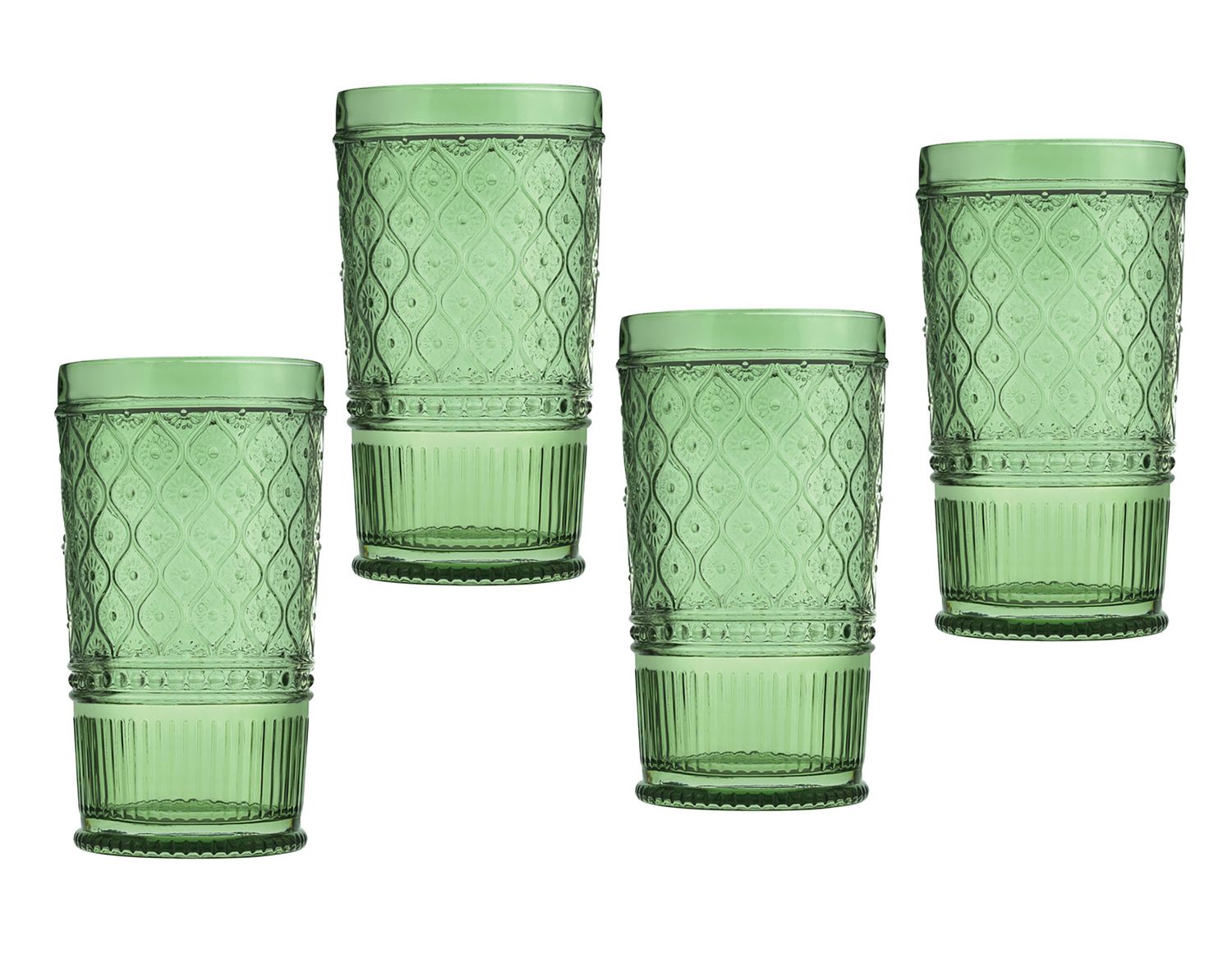 Godinger Claro Highball Glass Set of 4 Sage 28336