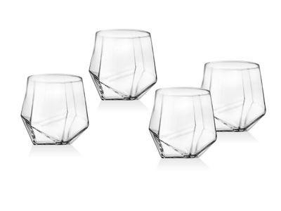 Godinger Isla Set of 4 17 oz Double Old Fashioned Glasses 46704