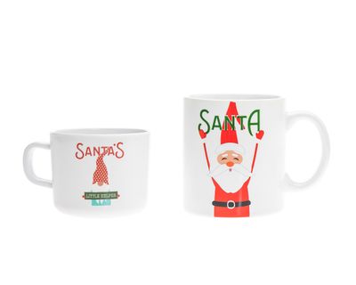 Godinger Santa and Little Mug Set of 2 Big Mn 14104, 028199141045