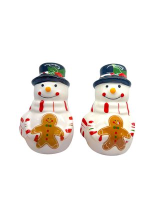 Godinger Gingerbrad Snowman Set of 2 Salt &amp; Pepper 14215