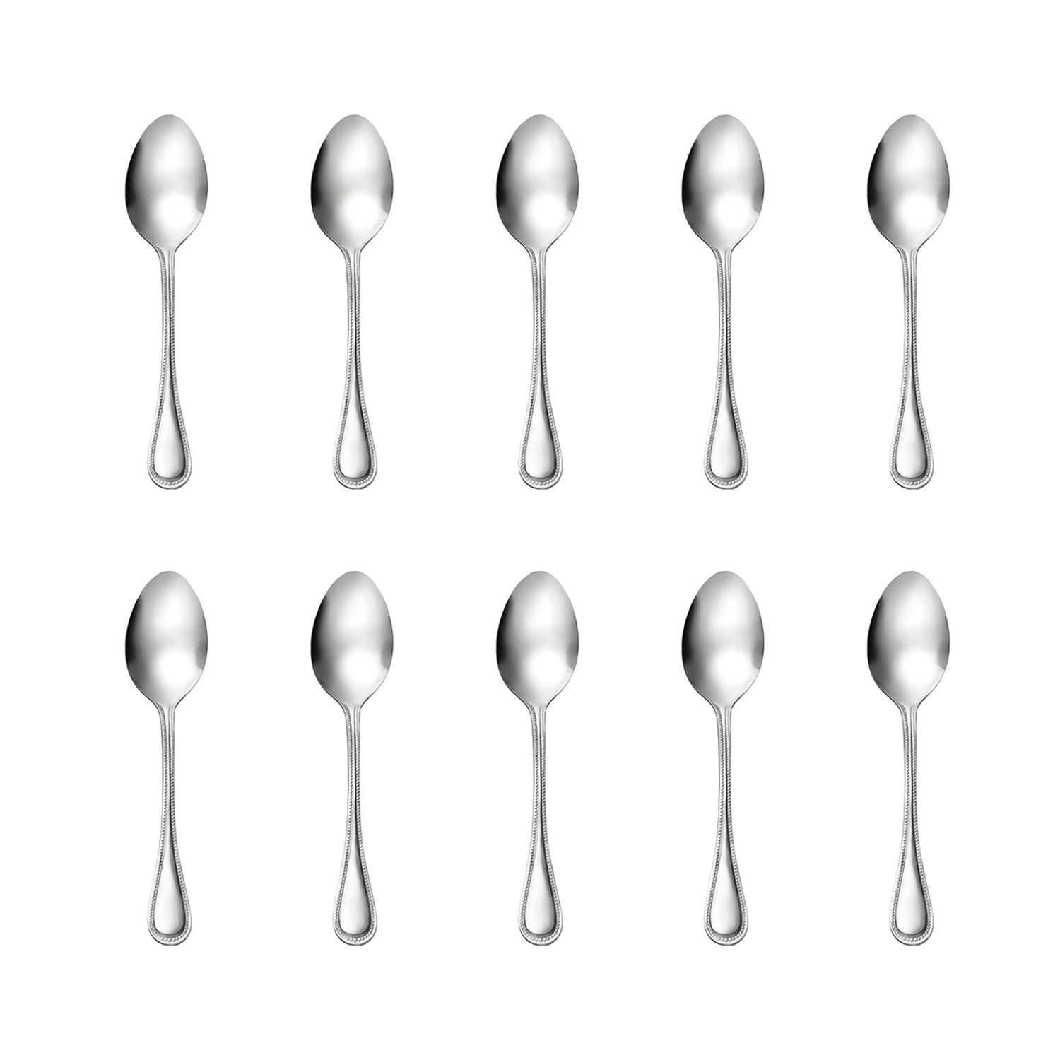 Godinger 10 Piece Bead Teaspoon 42049, 028199420492
