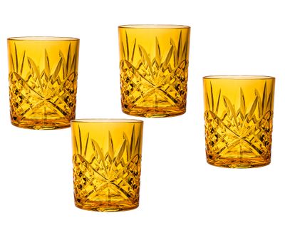 Godinger Dublin Acrylic Champagne Double Old Fashioned Glass Set of 4 64938, 028199649381