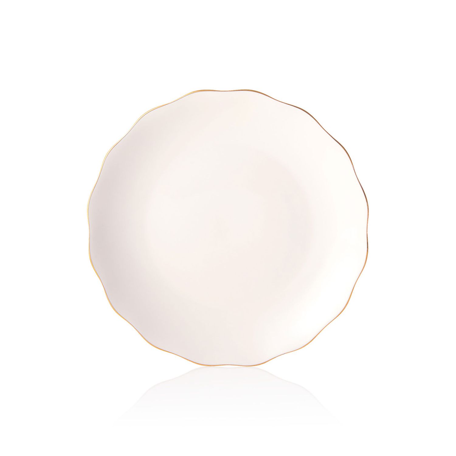 Godinger Gold Rim Scall Appetizer Plate 16738, 028199167380
