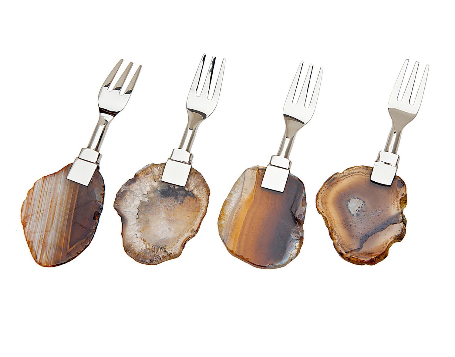 Godinger Agate Set of 4 Dessert Forks Natura 70946, 028199709467