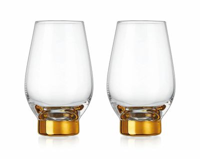 Godinger Column White Wine Set of 2 Gold 14z 27677, 028199276778