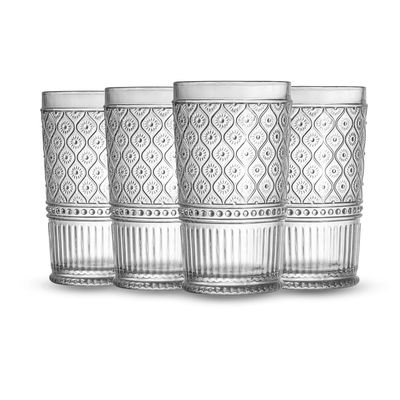 Godinger Clear Claro Set of 4 Highball Glass 17 oz 27002, 028199270028
