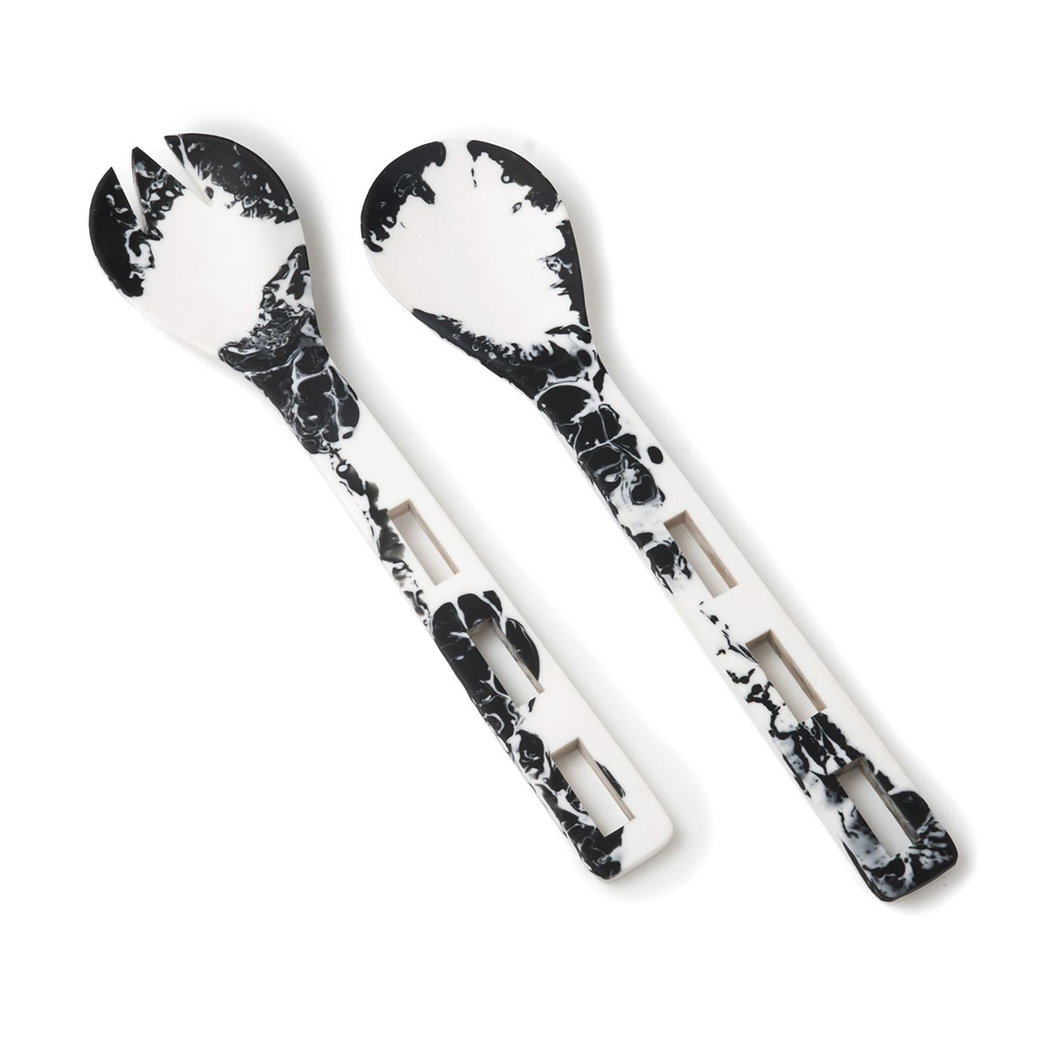 Godinger Lucente Bw Set of 2 Salad Servers 51351, 028199513514