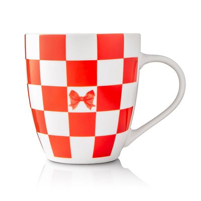 Godinger Red Jolly Checker Mug 1 Piece 16845, 028199168455