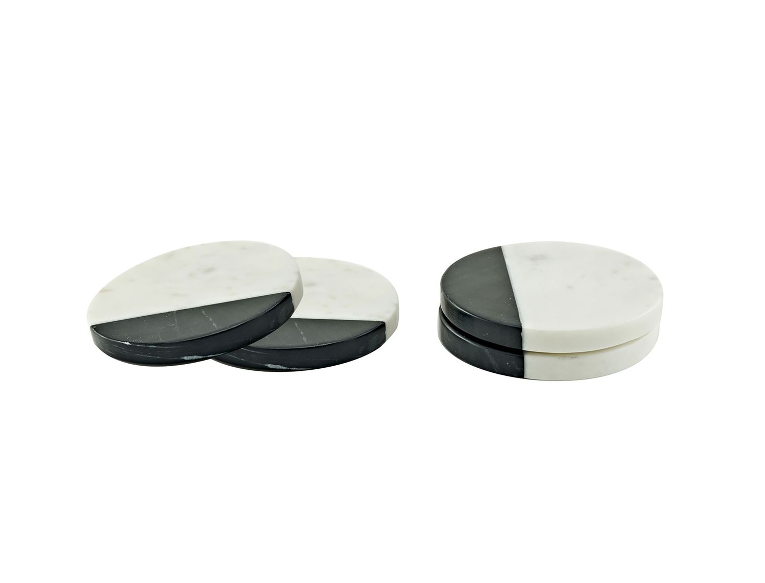Godinger Checker Stone Coasters Set of 4 50686, 028199506868