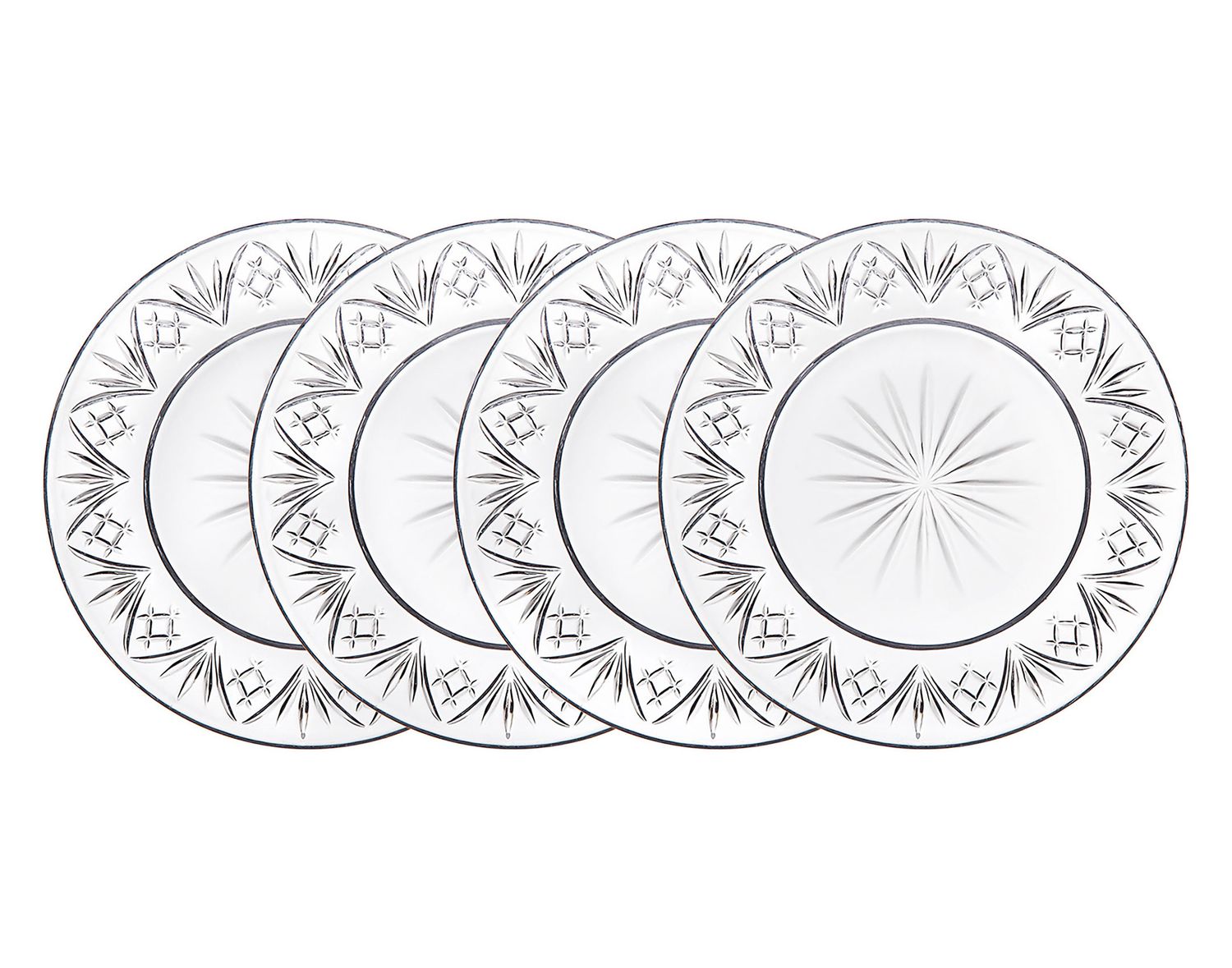 Godinger Dublin Set of 4 Appetizer Plates 6 Inch 26392, 028199263921