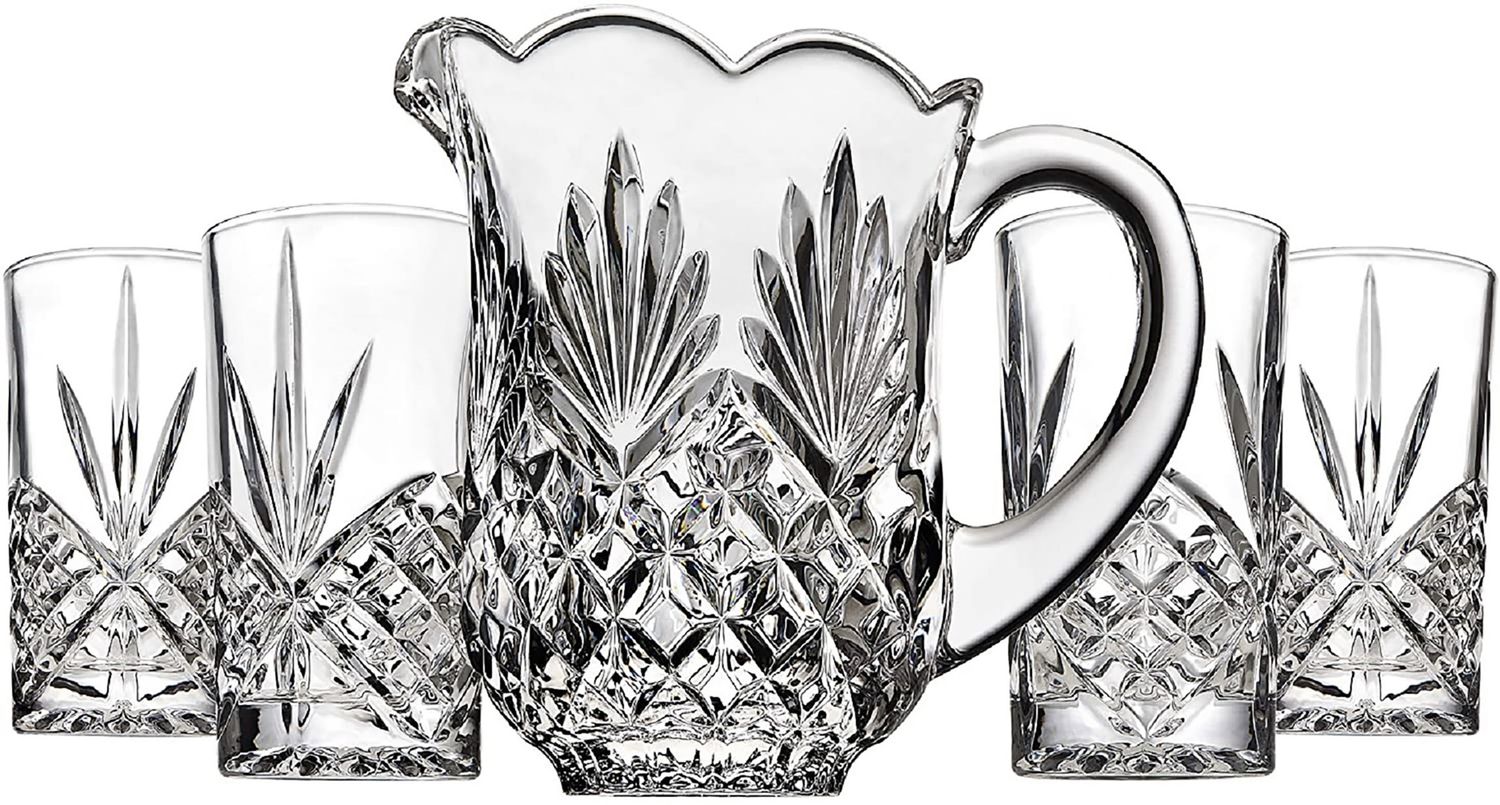 Godinger Dublin Drnkware Set Ptchr &amp; 4 Highball Glass 25975, 028199259757