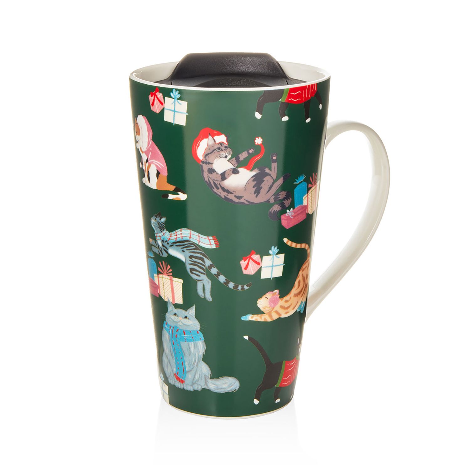 Godinger Cat Travel Mug with Lid 15263, 028199152638