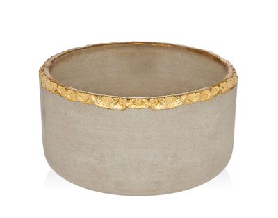 Godinger Stone Salad Bowl Gold Edge 61862, 028199618622