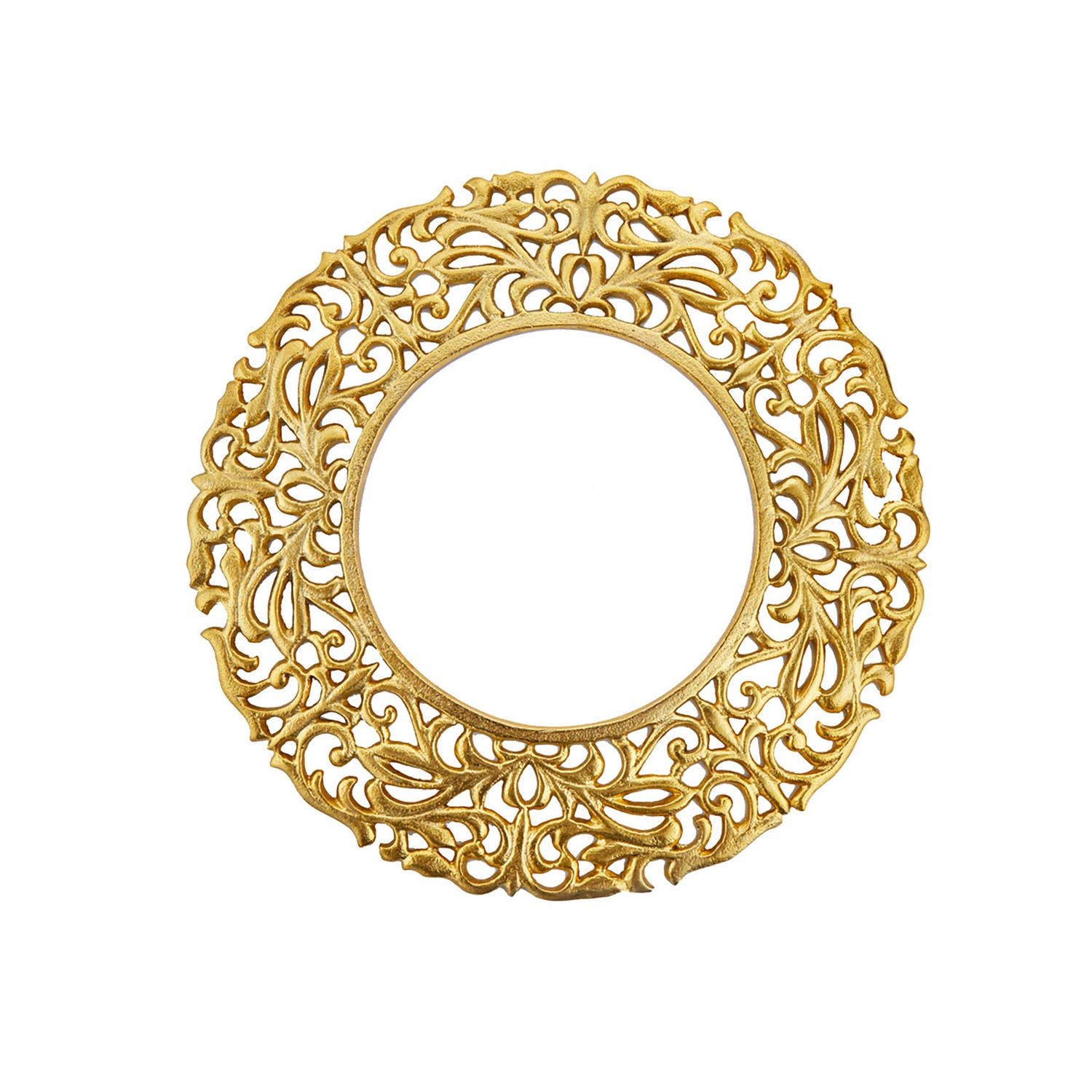 Godinger Set of 2 Scroll Charger Gold 91429, 028199914298