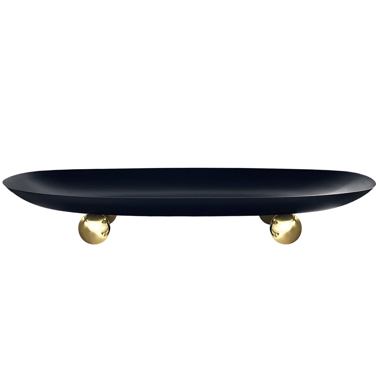 Godinger Temari Oval Platter Black/gold 51184