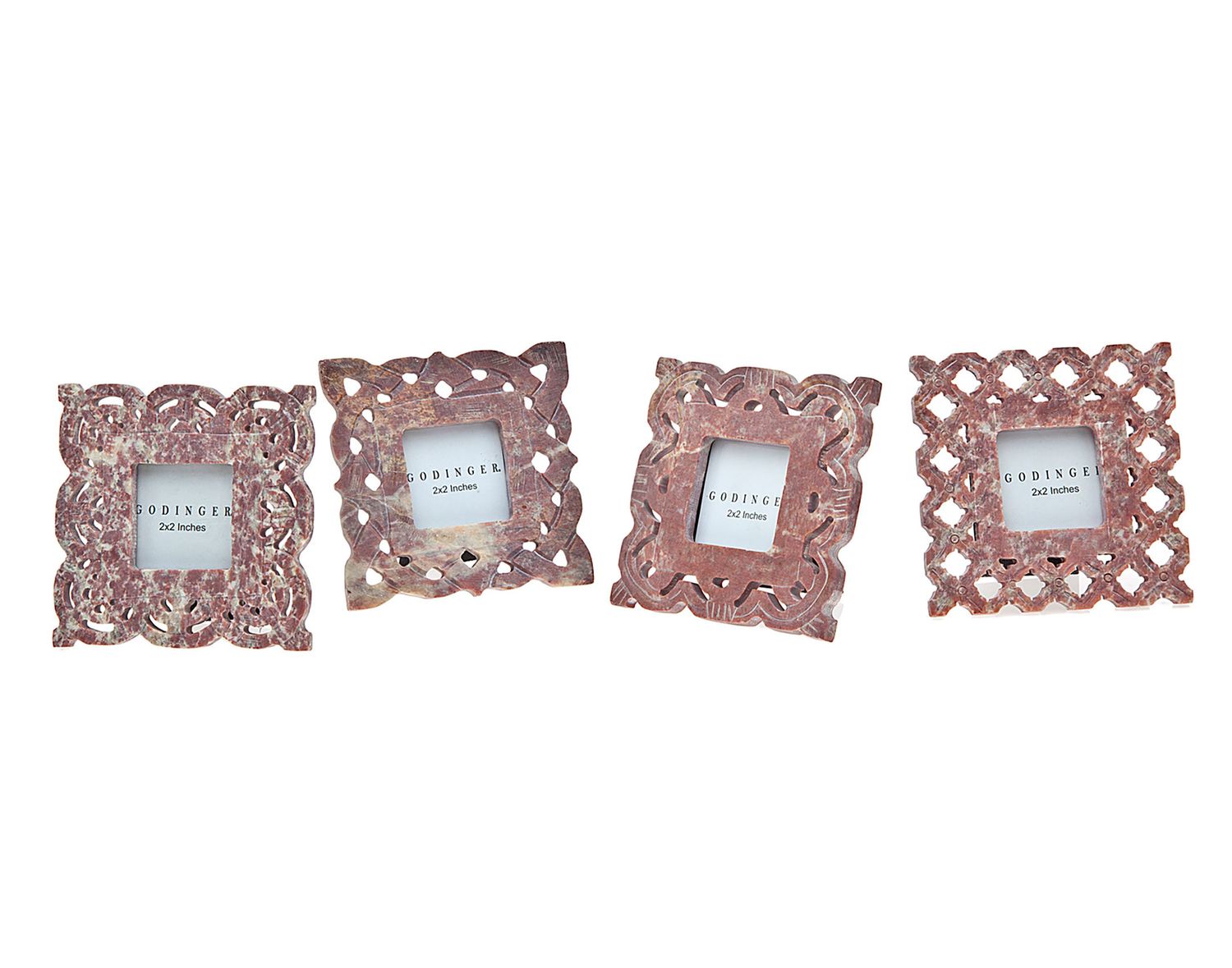 Godinger Stone Photo Picture Frames 2 x 2 Inch 61877, 028199618776