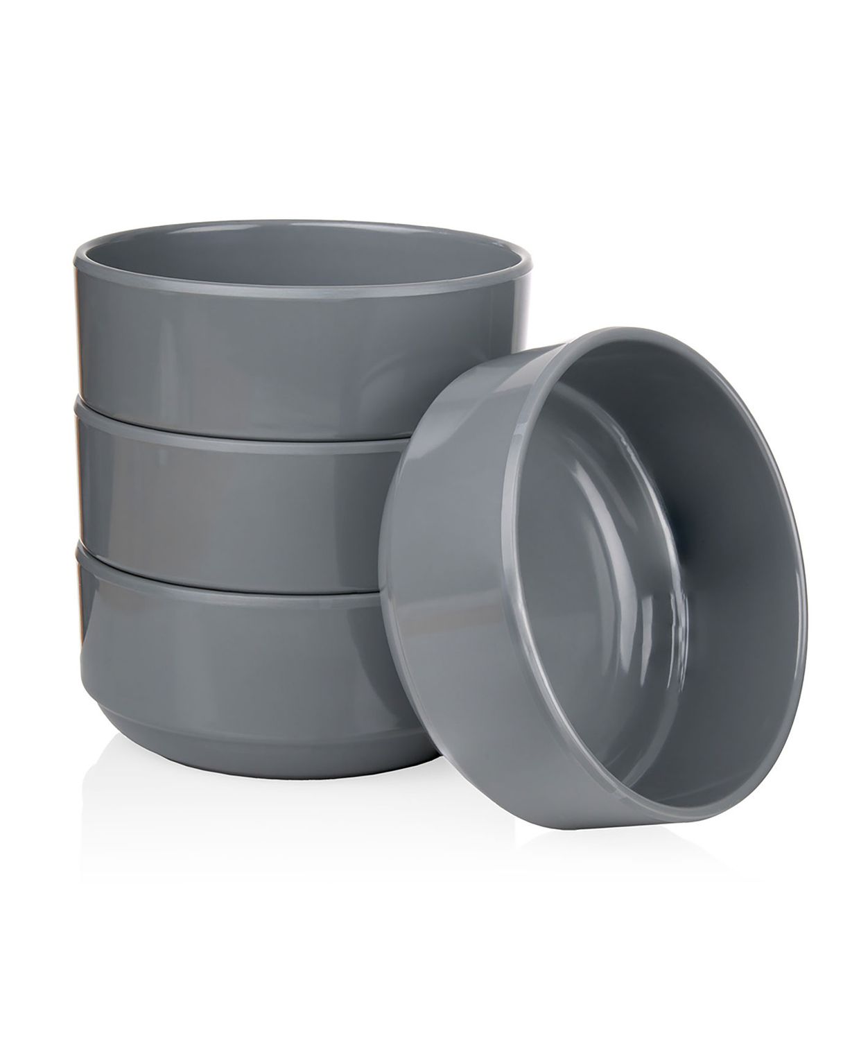 Godinger Set of 4 Stack Bowl Set Grey 5.75 Inch 14483