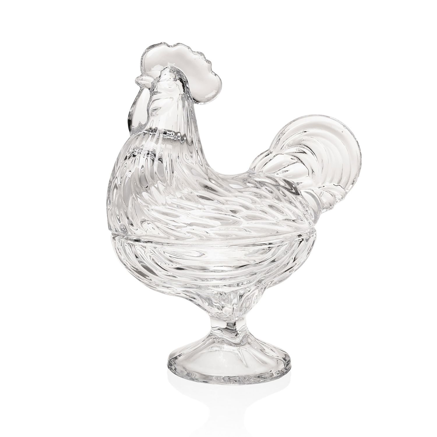 Godinger Harvest Rooster Box Clear 29804