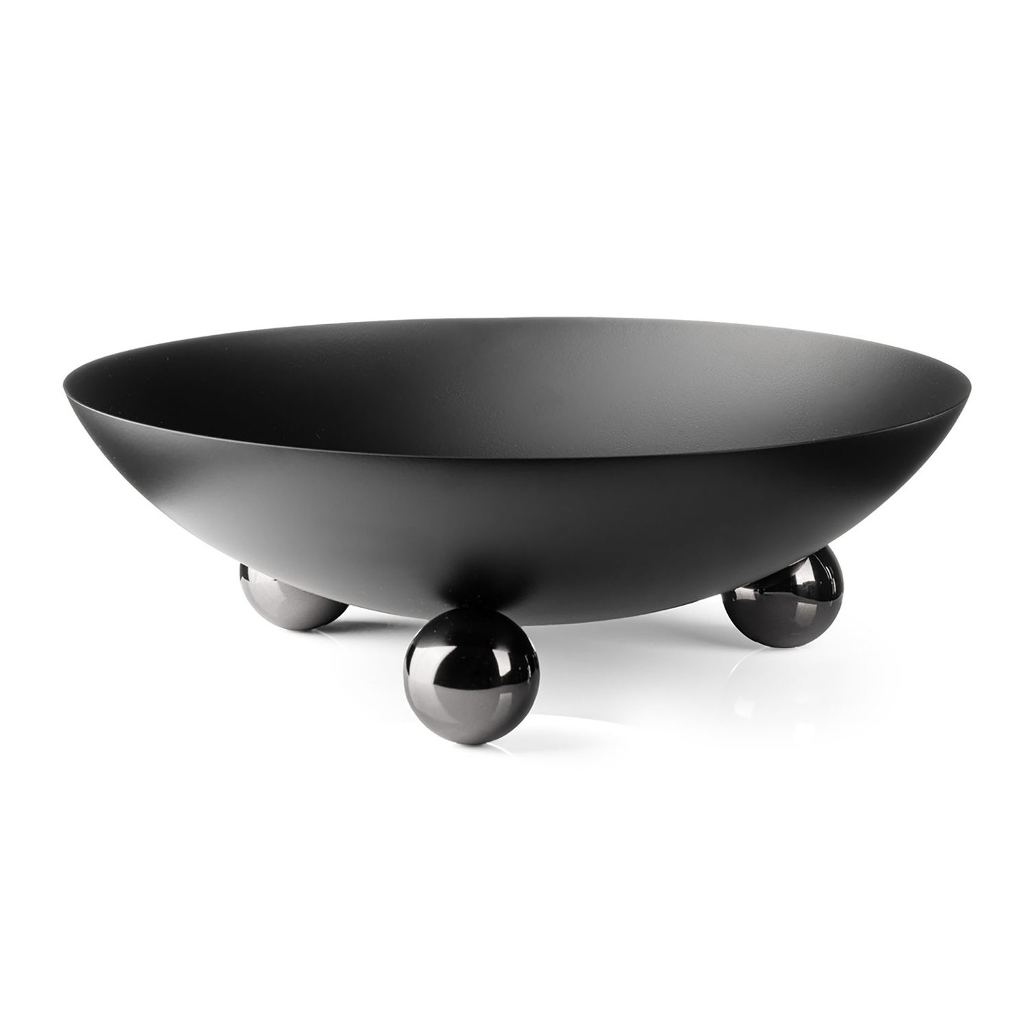 Godinger Temari 11 Round Bowl Black/gun 51337, 028199513378