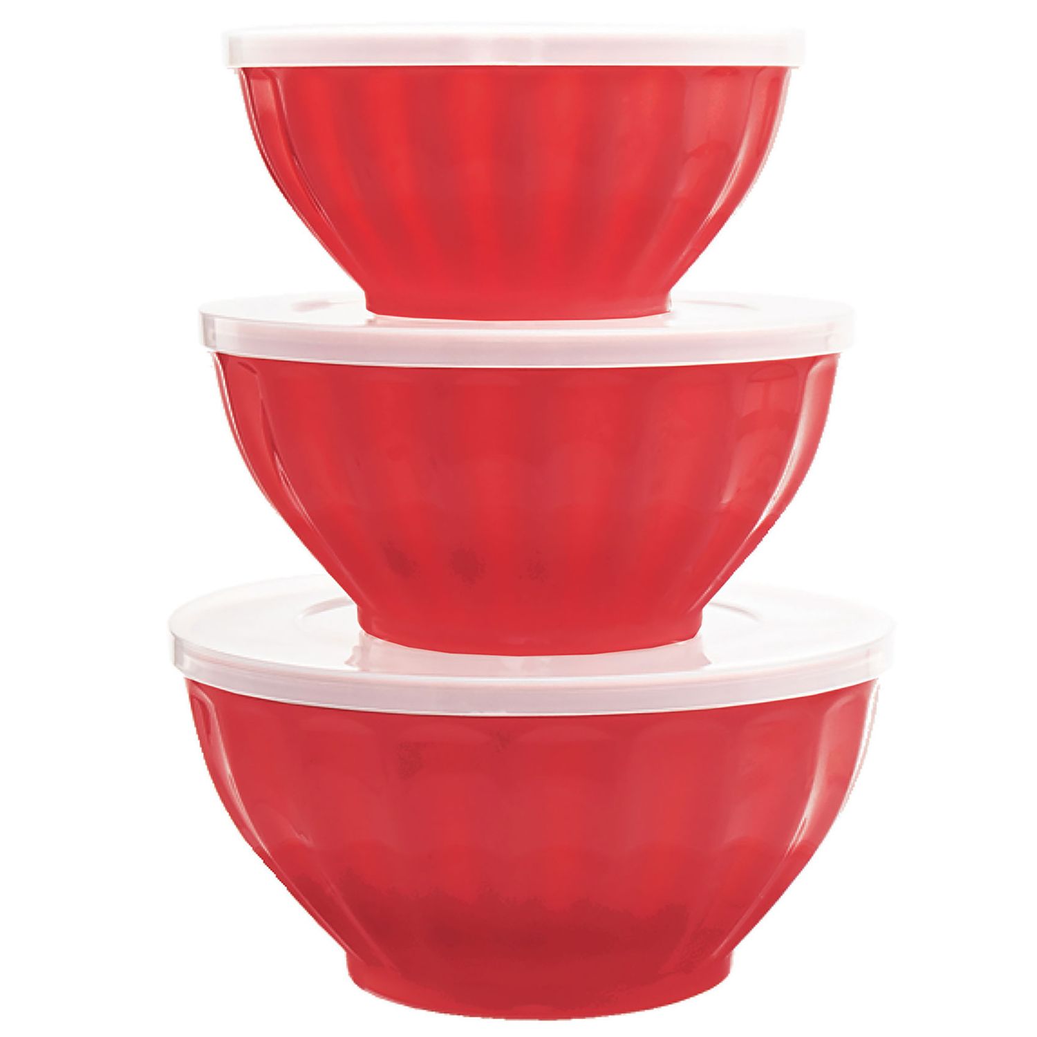 Godinger Nx Set of 3 Mix Bowl Set Pp Red 12668