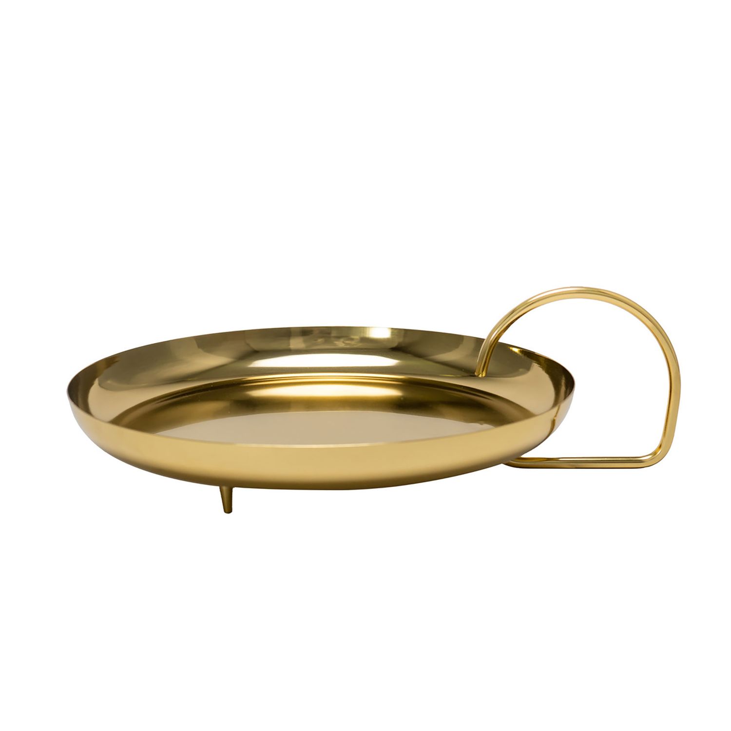 Godinger Platter with Handle Gold Large 50956