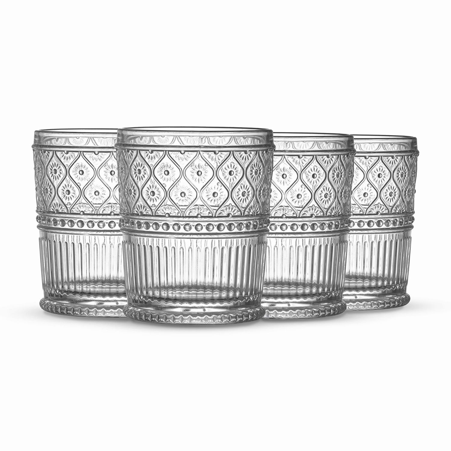 Godinger Clear Claro Set of 4 Double Old Fashioned Glass 12 oz 27001